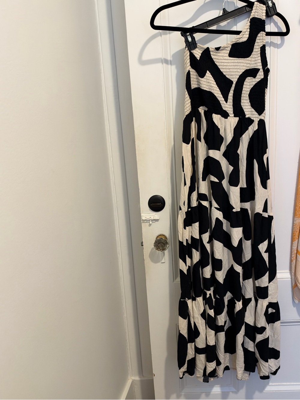 Anthropologie Abel the Label One Shoulder Smocked Tiered Dress XS